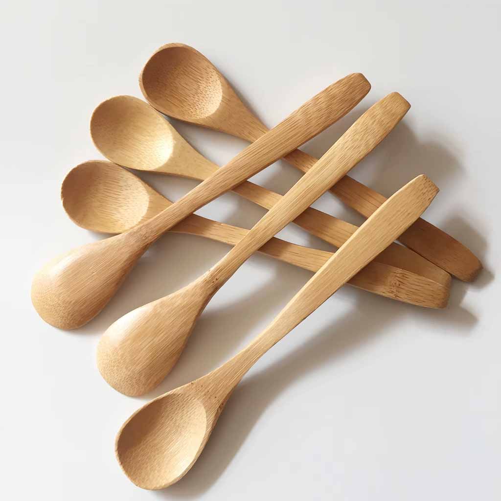 Eco-Friendly Polished Wooden Tea Spoon(6 Pieces set)