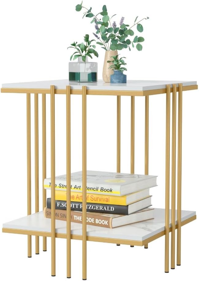 2-Tier Modern Square Table With MDF Top