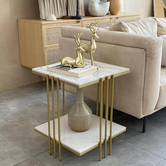 2-Tier Modern Square Table With MDF Top