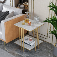 2-Tier Modern Square Table With MDF Top