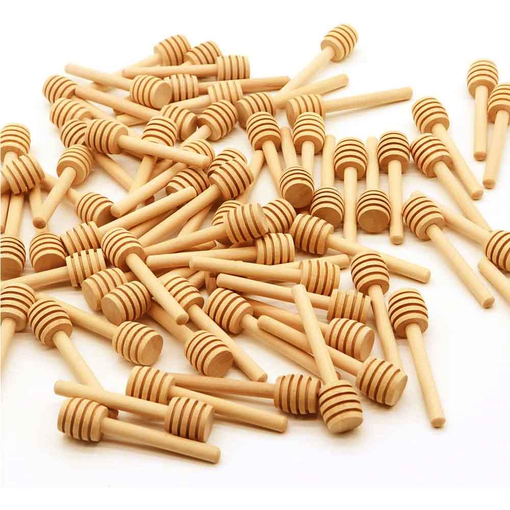 Polished Wooden Honey Dipper Sticks bulk