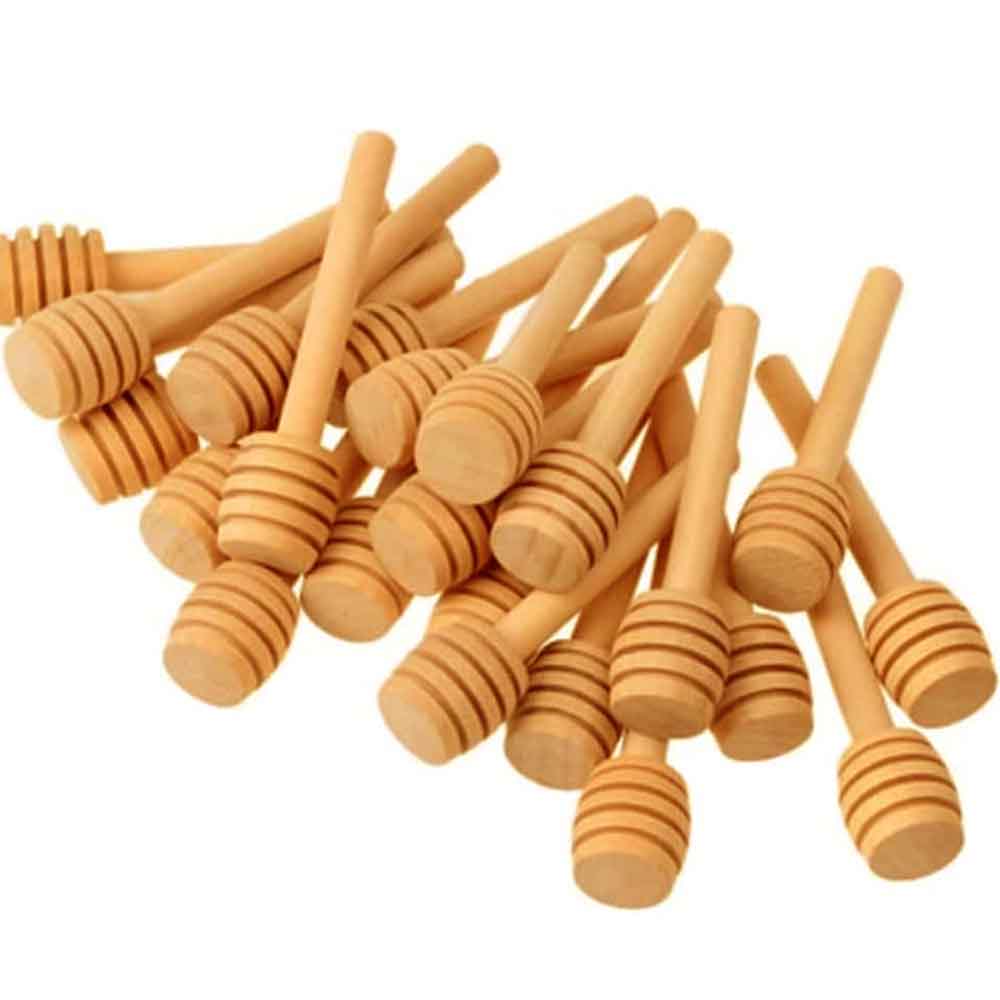 Polished Wooden Honey Dipper Sticks