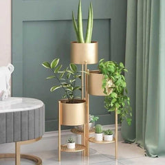 Modern 6-Tier Gold Metal Plant Stand - Indoor Decorative Flower Pot Holder