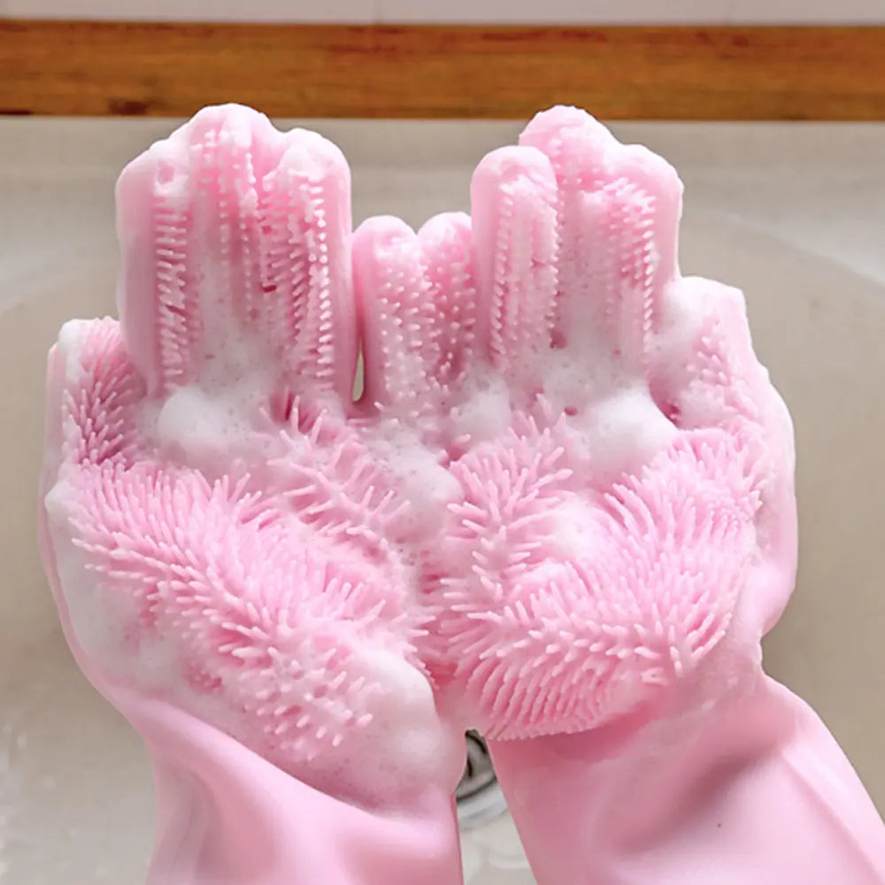 Magic Washing Gloves - Pair Of Silicone Washing Gloves