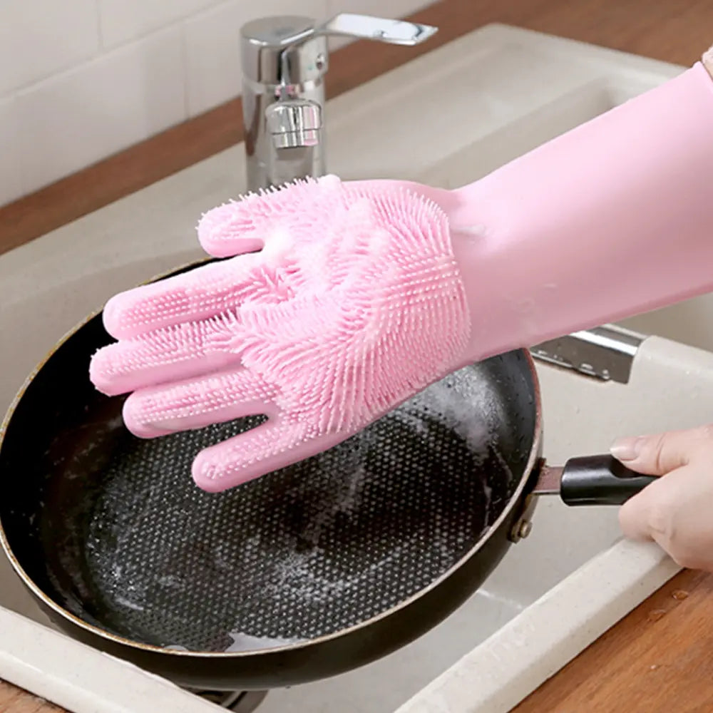 Magic Washing Gloves - Pair Of Silicone Washing Gloves