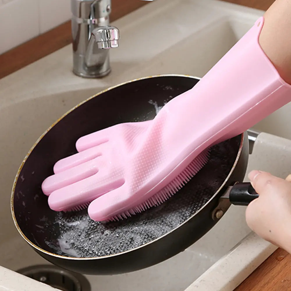 Magic Washing Gloves - Pair Of Silicone Washing Gloves