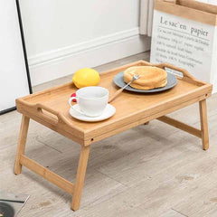 Adjustable Bamboo Bed Table Desk – Perfect for Laptops & Meals